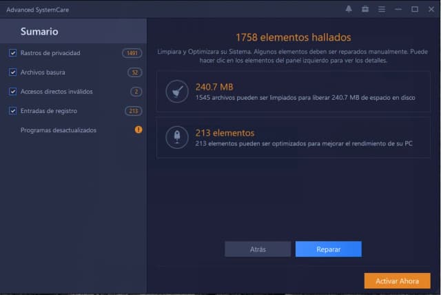 Advanced SystemCare Free screenshot 3