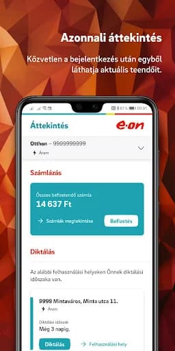 E.ON Hungary’s application screenshot 2