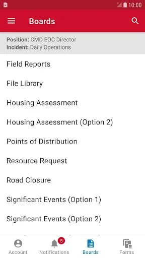 WebEOC screenshot 4