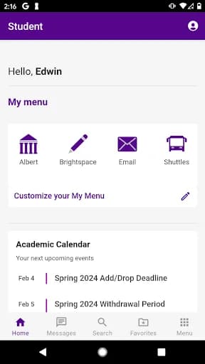 NYU Mobile screenshot 1