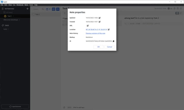Joplin screenshot 1