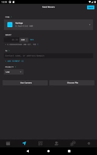 MyMonero: Send money privately screenshot 2