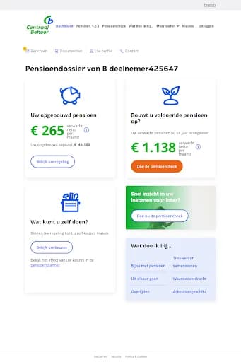 Centraal Beheer PPI screenshot 6