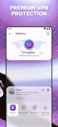 Opera: Private Web Browser screenshot 4