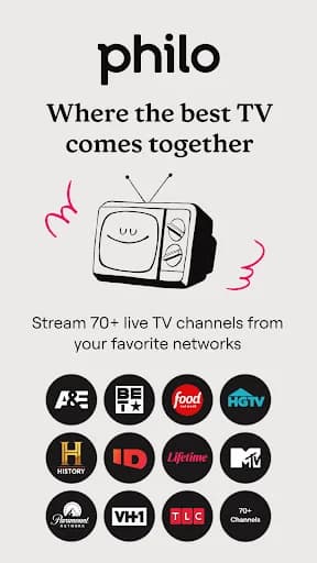 Philo: Shows, Movies, Live TV. screenshot 1