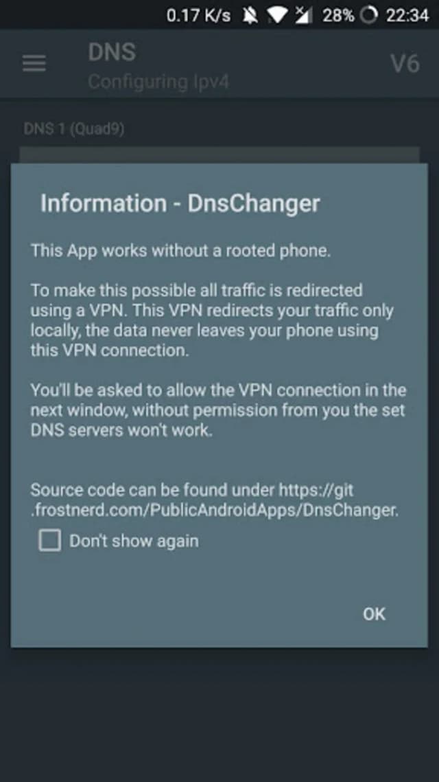 DNSChanger for IPv4/IPv6 screenshot 3