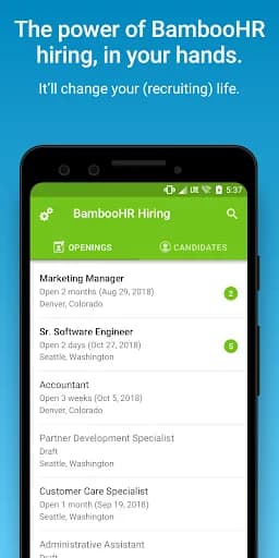 BambooHR Hiring screenshot 1