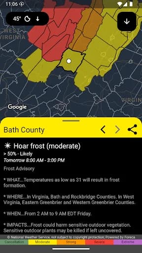 UnWX (Severe Weather Alerts) screenshot 1