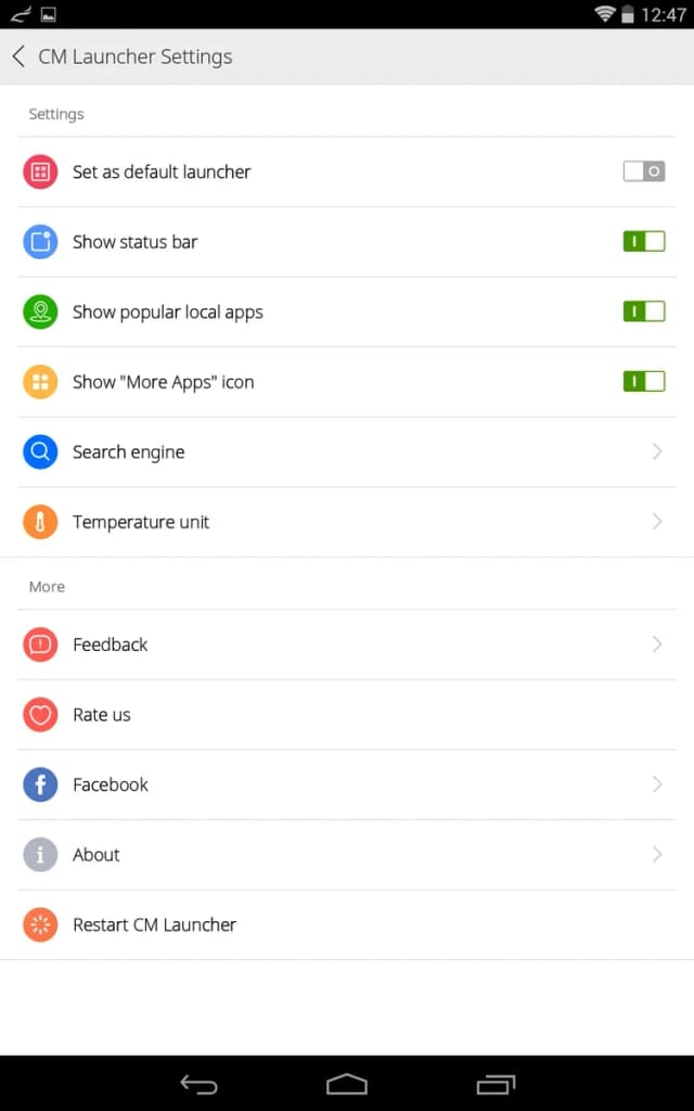 CM Launcher screenshot 3
