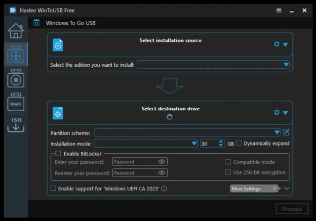 WinToUSB screenshot 2