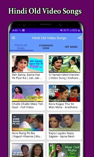 Hindi Old Video Songs screenshot 1