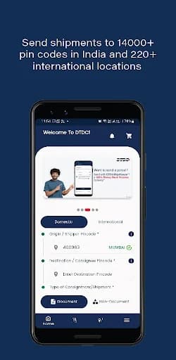 MyDTDC: Book | Send | Track screenshot 1