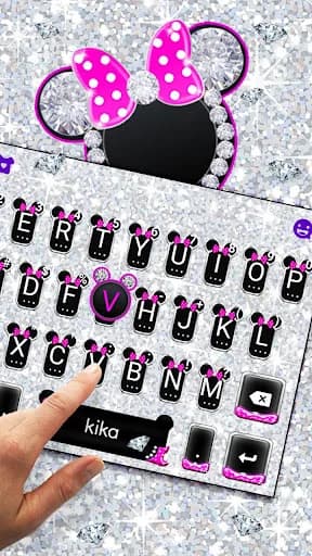 Diamond Pink Minnies Keyboard screenshot 3