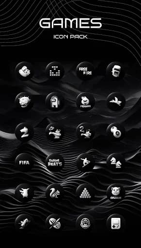 Luna Black Icon Pack screenshot 6