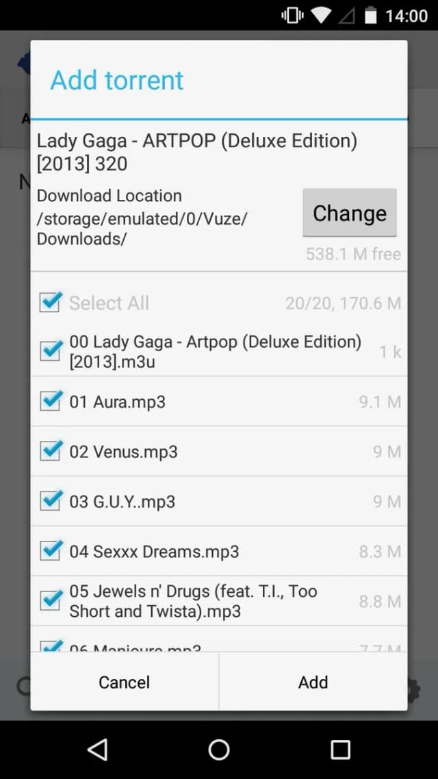Vuze screenshot 5