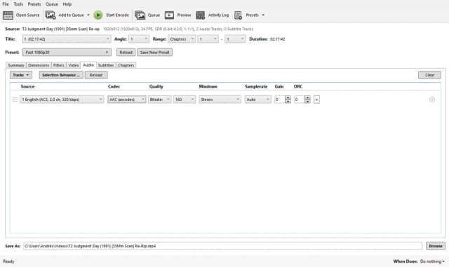 HandBrake screenshot 2