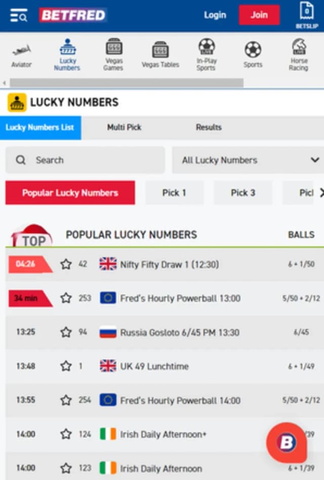Betfred screenshot 2