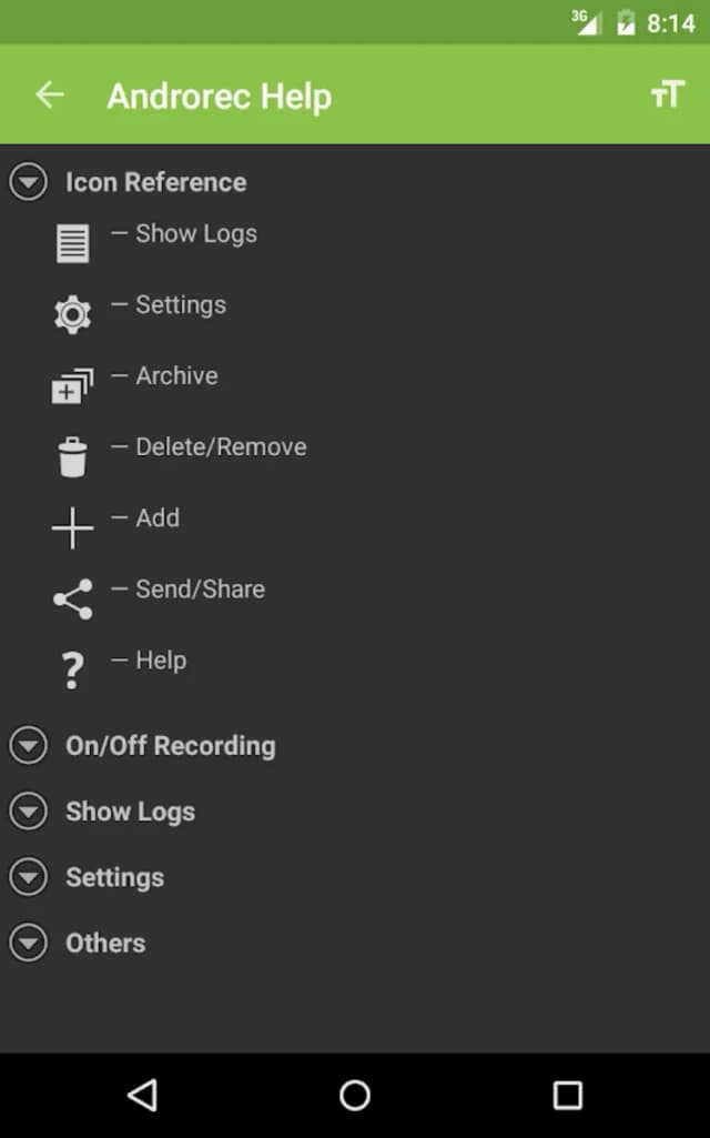 Androrec screenshot 1