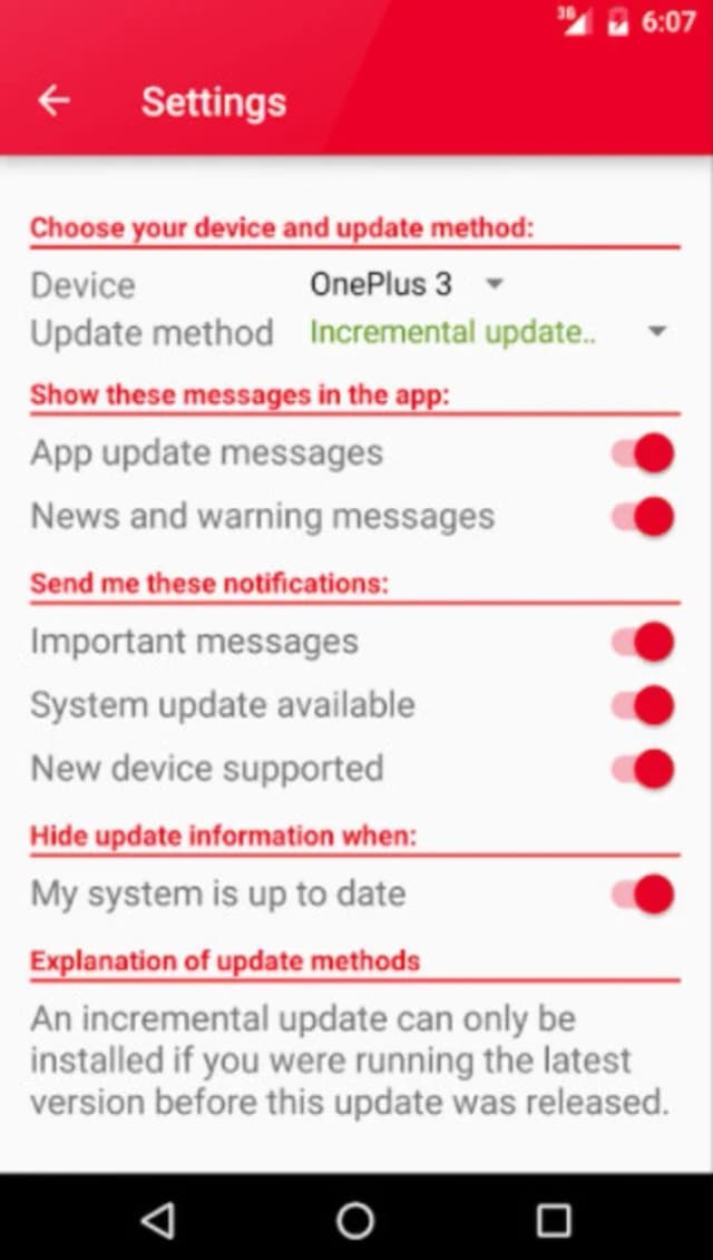 Oxygen Updater screenshot 5