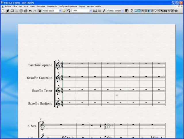 Sibelius screenshot 2