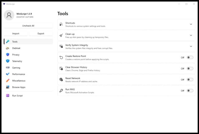WinScript screenshot 1