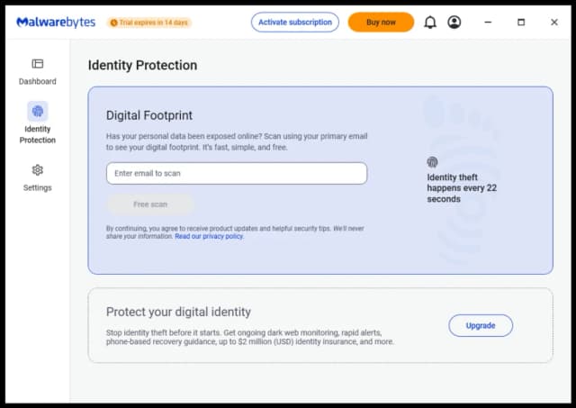 Malwarebytes screenshot 2