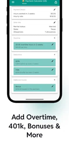 Paycheck Calculator US - Pay44 screenshot 2