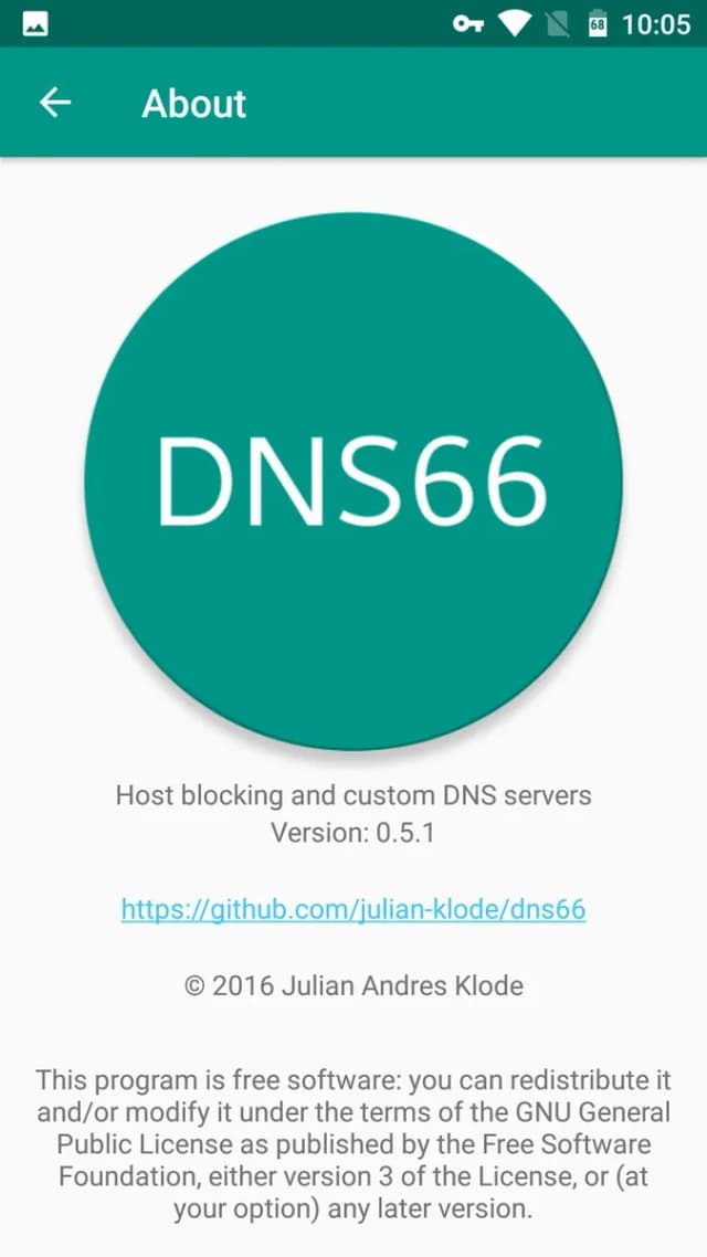 DNS66 screenshot 1