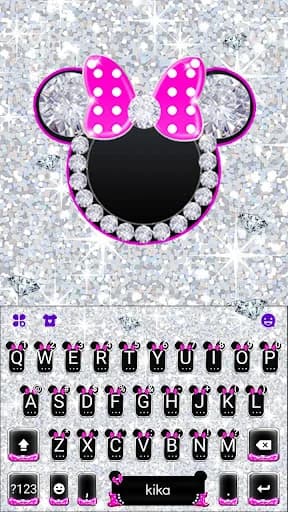 Diamond Pink Minnies Keyboard screenshot 1