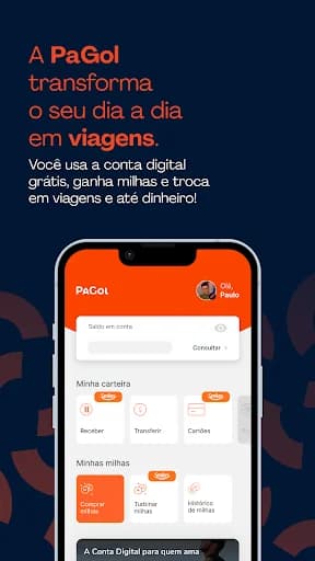 PaGol: Conta Digital e Milhas screenshot 1