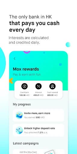 Mox Bank screenshot 2