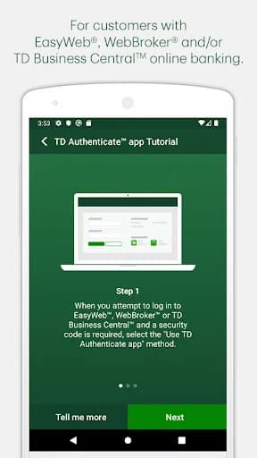 TD Authenticate screenshot 2