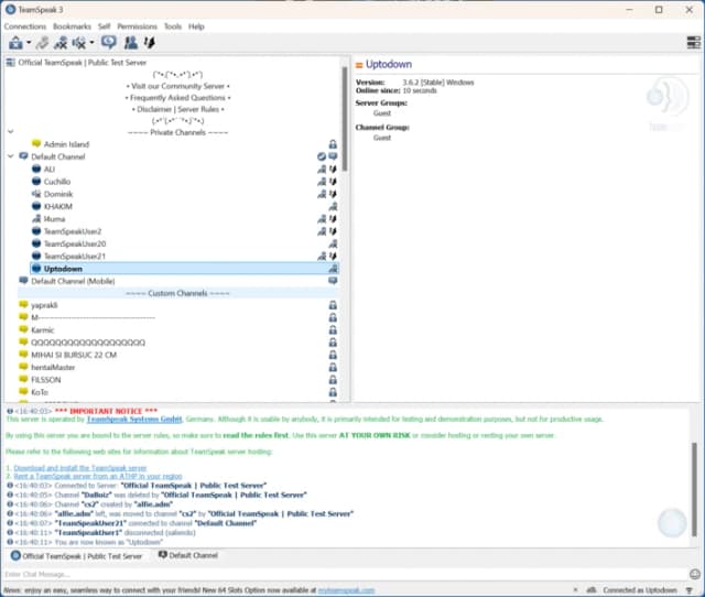 TeamSpeak 3 (Cliente) screenshot 4