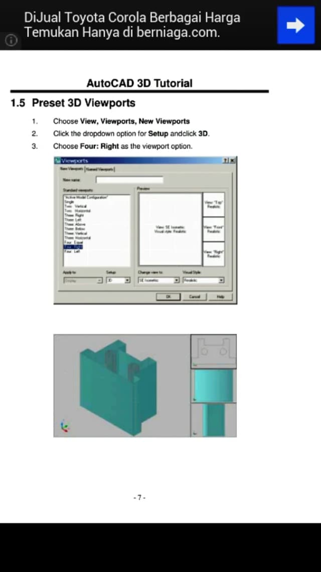 Autocad 2007 3D Tutorial screenshot 1