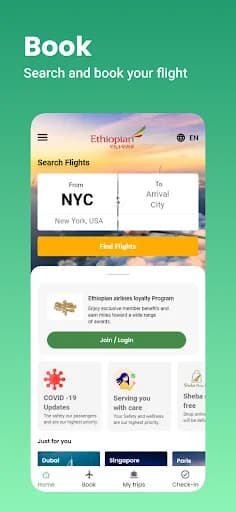 Ethiopian Airlines screenshot 1