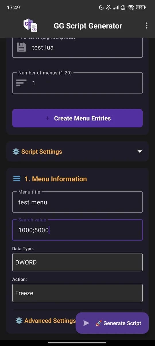 GG Script Generator screenshot 6