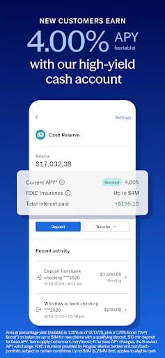 Betterment Invest & Save Money screenshot 3