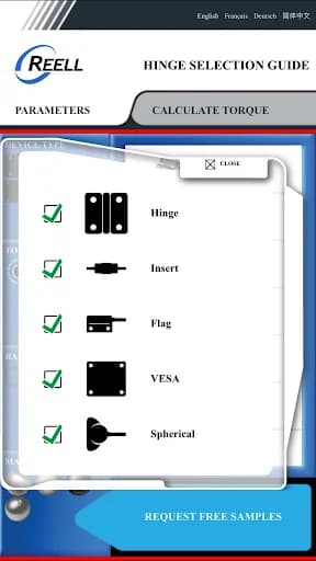 دليل اختيار مفصلات Reell screenshot 3