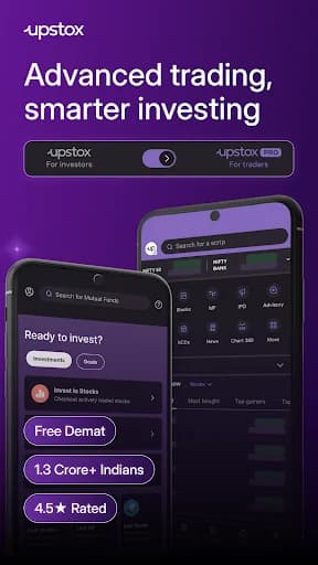 Upstox Stocks IPO Mutual Funds screenshot 1