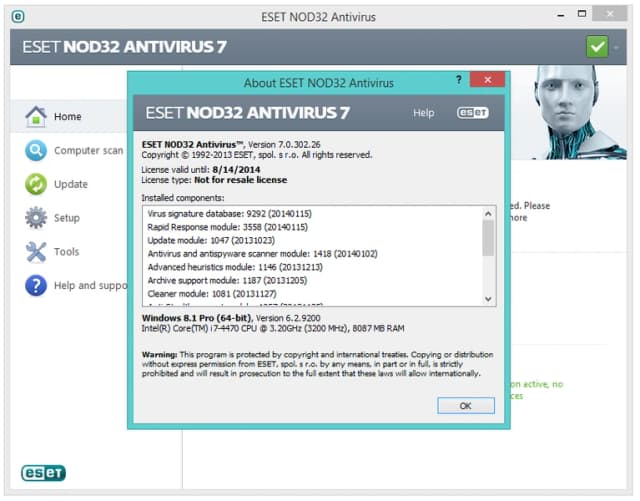 NOD32 Antivirus screenshot 4
