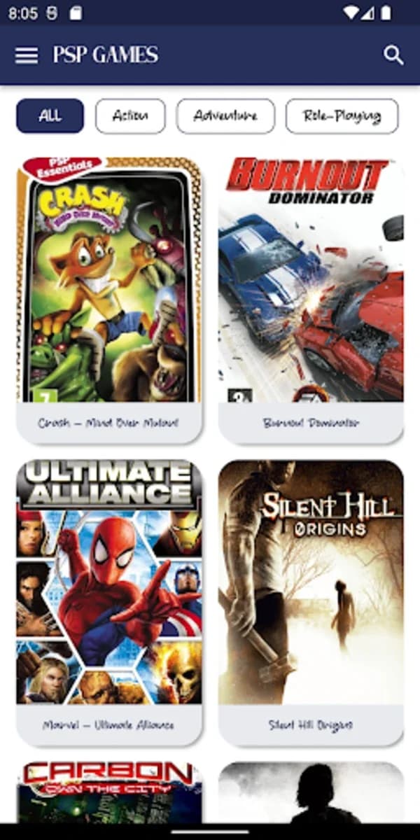 All Games PSP download screenshot 1