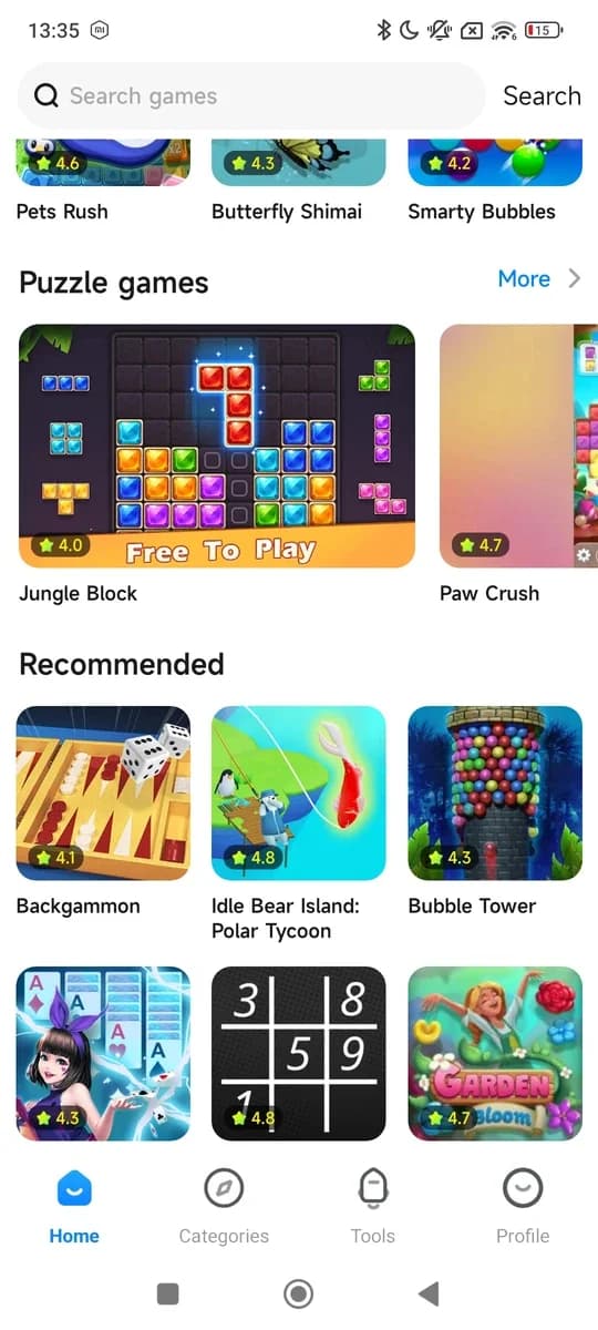 Xiaomi Game Center screenshot 1