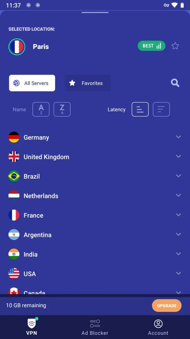 PrivadoVPN screenshot 5