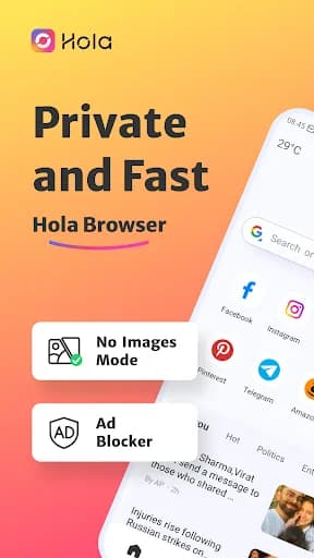 Hi Browser-Private&Fast web screenshot 1