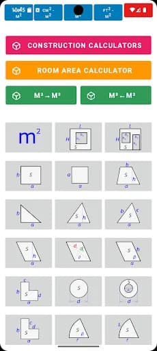 m2 — construction calculator screenshot 1