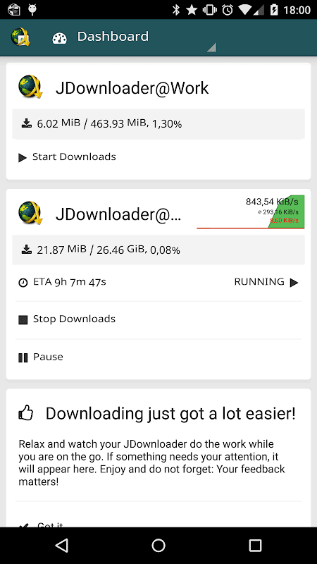 MyJDownloader Remote Official screenshot 1