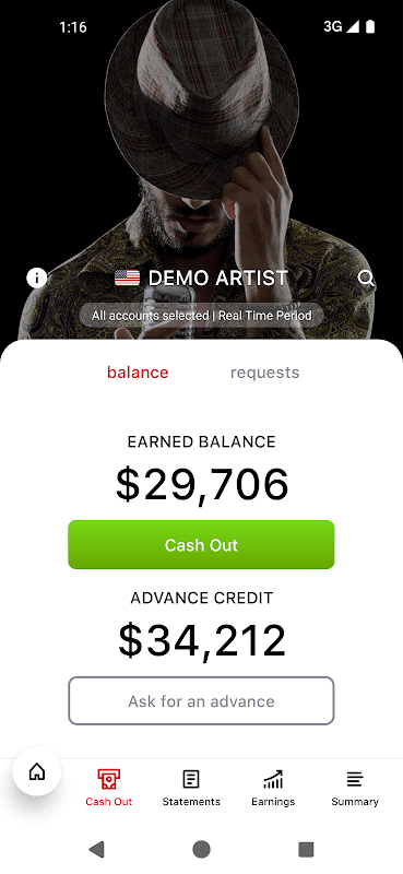 Artist Portal screenshot 2