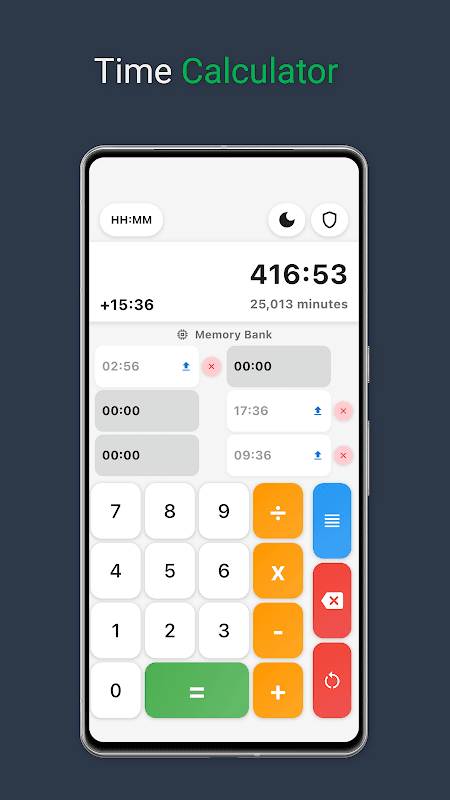 Hours Minutes Calculator Time screenshot 1