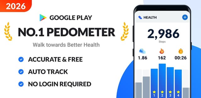 Pedometer -  Step Counter Free & Calorie Burner screenshot 1