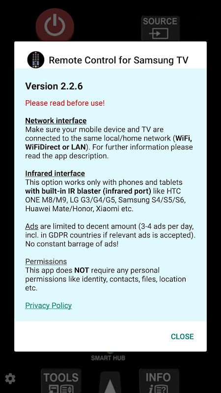 TV (Samsung) Remote Control screenshot 2